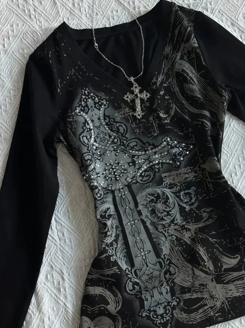 Black Printed Shirt